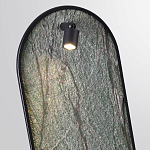 Настенный светильник зеленого цвета с черной рамкой овальной формы с полкой Herbarium  варинант исполнения - 4 | Loft Concept в Костроме