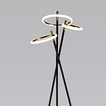 Торшер с 3-мя круглыми светодиодными лампами на черной триноге Underlining варинант исполнения - 2 | Loft Concept в Костроме