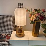 Настольная лампа в виде фонаря с белым фактурным абажуром Echoes of Light варинант исполнения - 5 | Loft Concept в Костроме