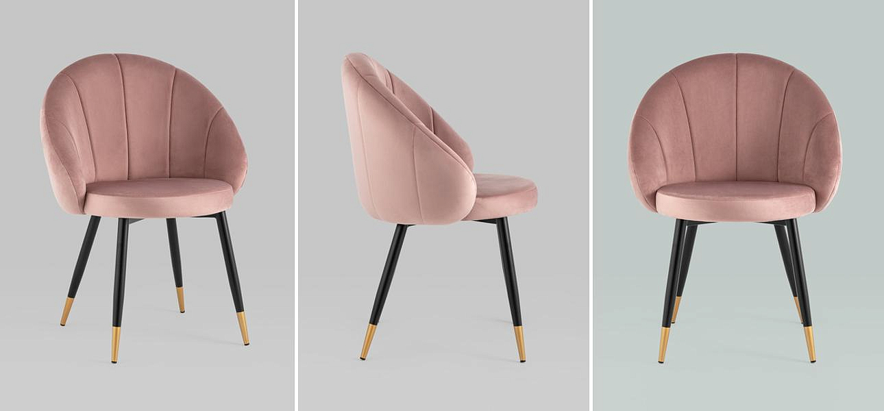 Стул Alberto Chair Розовый Велюр Стул Alberto Chair Розовый Велюр - Loft-Concept в Костроме