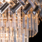 Люстра многоярусная с переплетенными металлическими элементами черного и золотого цвета и прозрачными хрустальными подвесками Empire Chandelier Crystal варинант исполнения - 5 | Loft Concept в Костроме