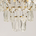 Люстра многоярусная с овальными прозрачными подвесками 36 см Harmonica варинант исполнения - 10 | Loft Concept в Костроме