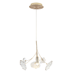 Подвесной светильник с белыми и прозрачными цветочными лепестками Wintery flovers варинант исполнения - 2 | Loft Concept в Костроме