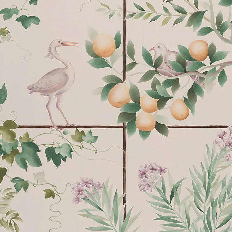 Обои ручная роспись Medici Standard colourway on white Williamsburg Обои ручная роспись Medici Standard colourway on white Williamsburg в Костроме | Loft Concept