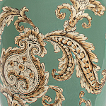 Настольная лампа бирюзовая с цветочным принтом Turquoise Flight варинант исполнения - 6 | Loft Concept в Костроме