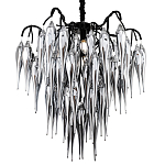 Люстра со стеклянными подвесками дымчатого цвета Ambre Glass Chandelier 70 варинант исполнения - 1 | Loft Concept в Костроме