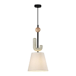 Подвесной светильник с бежевым тканевым плафоном Flourish варинант исполнения - 2 | Loft Concept в Костроме