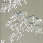 Обои ручная роспись Silk Tree Special Colourway on Pale Grey dyed silk варинант исполнения - 1 | Loft Concept в Костроме
