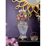 Ваза прозрачная с бронзовыми ручками в виде ангелов Eden Garden варинант исполнения - 3 | Loft Concept в Костроме