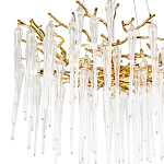 Люстра с хрустальными подвесками Frozen Drops Chandelier Gold 10 варинант исполнения - 3 | Loft Concept в Костроме