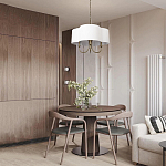 Люстра с белым текстильным абажуром Vitorino  варинант исполнения - 6 | Loft Concept в Костроме