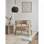 Кресло полукруглое мягкое с буклированной обивкой Armchair with Boucle Upholstery варинант исполнения - 9 | Loft Concept в Костроме