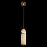 Подвесной светильник с цилиндрическим плафоном из белого алебастра Cryptocrystalline Stone варинант исполнения - 4 | Loft Concept в Костроме