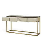 Консоль прямоугольная на золотом каркасе с 2-мя ящиками Warwick варинант исполнения - 2 | Loft Concept в Костроме