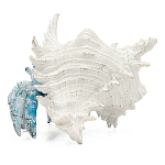 Статуэтка голубой рак с белой раковиной Marine Accessories варинант исполнения - 4 | Loft Concept в Костроме