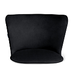 Барный стул со спинкой на 4-х коричневых ножках Черный Велюр Ava Charm варинант исполнения - 3 | Loft Concept в Костроме