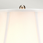 Настольная лампа с фарфоровым основанием с декоративным орнаментом и белым абажуром на темной круглой подставке Elstead Lighting варинант исполнения - 2 | Loft Concept в Костроме