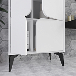 Комод белый с 4-мя дверцами на металлических ножках SPARK MULTIPURPOSE CABINET WHITE варинант исполнения - 12 | Loft Concept в Костроме