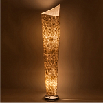 Торшер из перламутра на металлическом каркасе Indonesian Spiral варинант исполнения - 2 | Loft Concept в Костроме