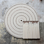 Художественный Гобелен Макраме White Disk Harmony варинант исполнения - 2 | Loft Concept в Костроме