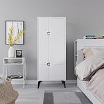 Комод белый с 4-мя дверцами на металлических ножках SPARK MULTIPURPOSE CABINET WHITE варинант исполнения - 1 | Loft Concept в Костроме