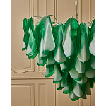 Люстра из стеклянных зеленых лепестков Petalled Illuminator варинант исполнения - 5 | Loft Concept в Костроме