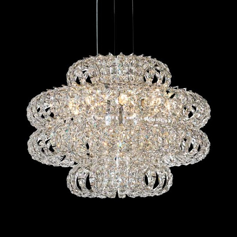 Люстра круглая с россыпью хрусталя Perfection of Diamonds Хром Прозрачный Люстра круглая с россыпью хрусталя Perfection of Diamonds Хром Прозрачный в Костроме | Loft Concept