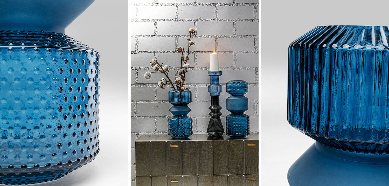 Ваза Geometric Blue Glass Vase 36 Ваза Geometric Blue Glass Vase 36 - Loft-Concept в Костроме