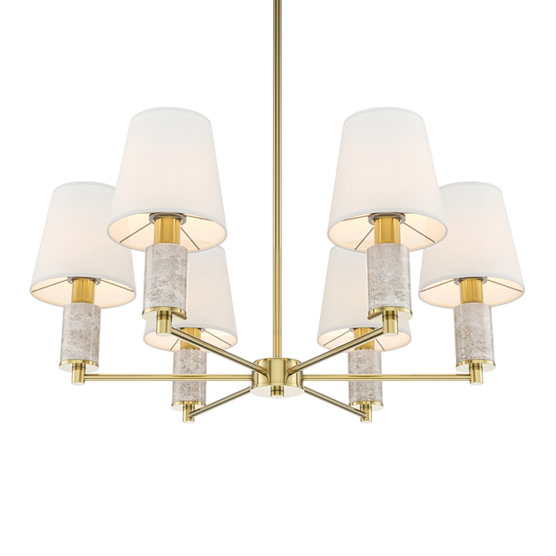 Люстра подвесная Lira Латунь Серый Белый в Костроме | Loft Concept 