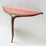 Дизайнерская консоль деревянная на одной ножке Poltronova Gallino Connsole Table варинант исполнения - 3 | Loft Concept в Костроме