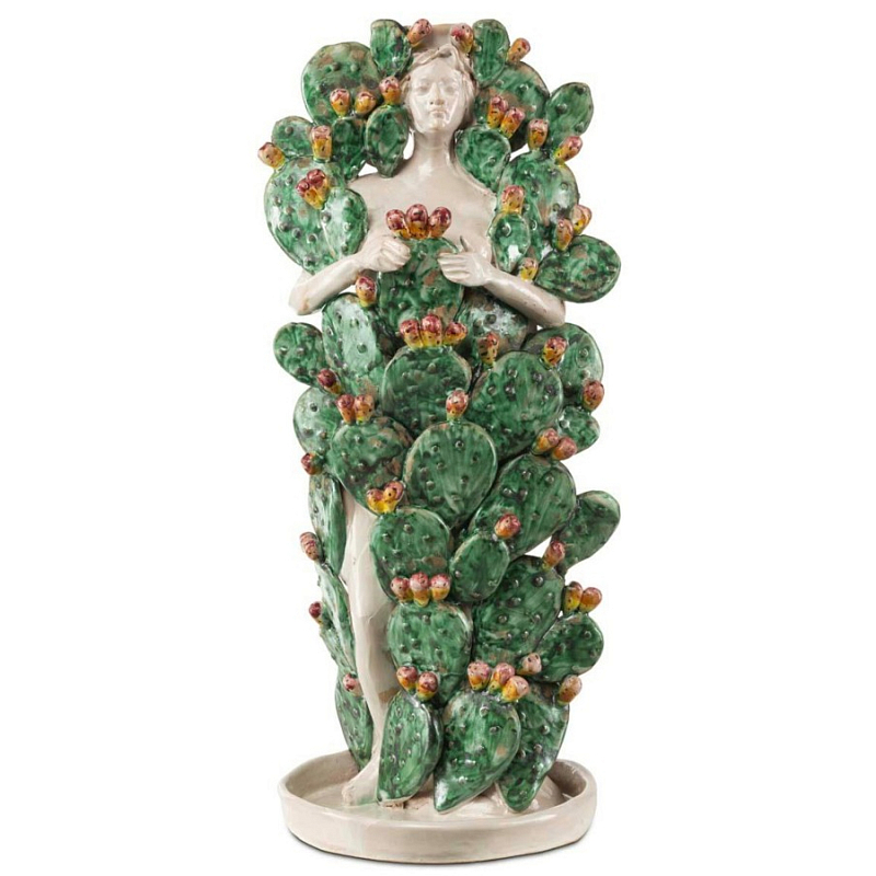 Подсвечник Candleholder Lady Cactile Зеленый Белый Подсвечник Candleholder Lady Cactile Зеленый Белый в Костроме | Loft Concept