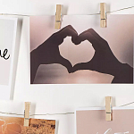 Рамка для фото с подсветкой c 6-ю деревянными прищепками в комплекте Photo Backlight варинант исполнения - 4 | Loft Concept в Костроме