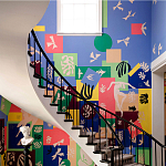 Обои ручная роспись в стиле Арт-деко Jazz Special Colourway on dyed silk with embroidery варинант исполнения - 3 | Loft Concept в Костроме