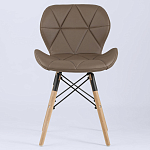 Стул с коричневым сиденьем из экокожи JEROEN варинант исполнения - 3 | Loft Concept в Костроме