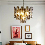 Люстра из круглых стеклянных элементов Vienna варинант исполнения - 4 | Loft Concept в Костроме