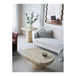 Столик кофейный кремового цвета с овальной столешницей и круглым основанием Cream Dalmen Table варинант исполнения - 9 | Loft Concept в Костроме