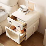 Тумбочка прикроватная с ящиком и стеклянной дверцей Робот Robot Bedside варинант исполнения - 1 | Loft Concept в Костроме