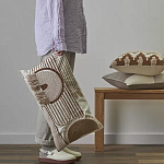 Чехол на подушку с вышивкой в виде геометрических узоров Beige Calista Rect варинант исполнения - 5 | Loft Concept в Костроме