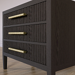 Тумба Primo  с тремя ящиками шпон темный орех варинант исполнения - 4 | Loft Concept в Костроме