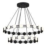 Люстра двухъярусная с круглыми светодиодными источниками света Maxine Light варинант исполнения - 4 | Loft Concept в Костроме