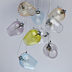 Люстра каскадная с 9-ю разноцветными стеклянными плафонами Kaleido варинант исполнения - 4 | Loft Concept в Костроме