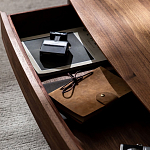 Кофейный стол овальный из дерева с 2-мя ящиками Coffee Walnut Table варинант исполнения - 8 | Loft Concept в Костроме