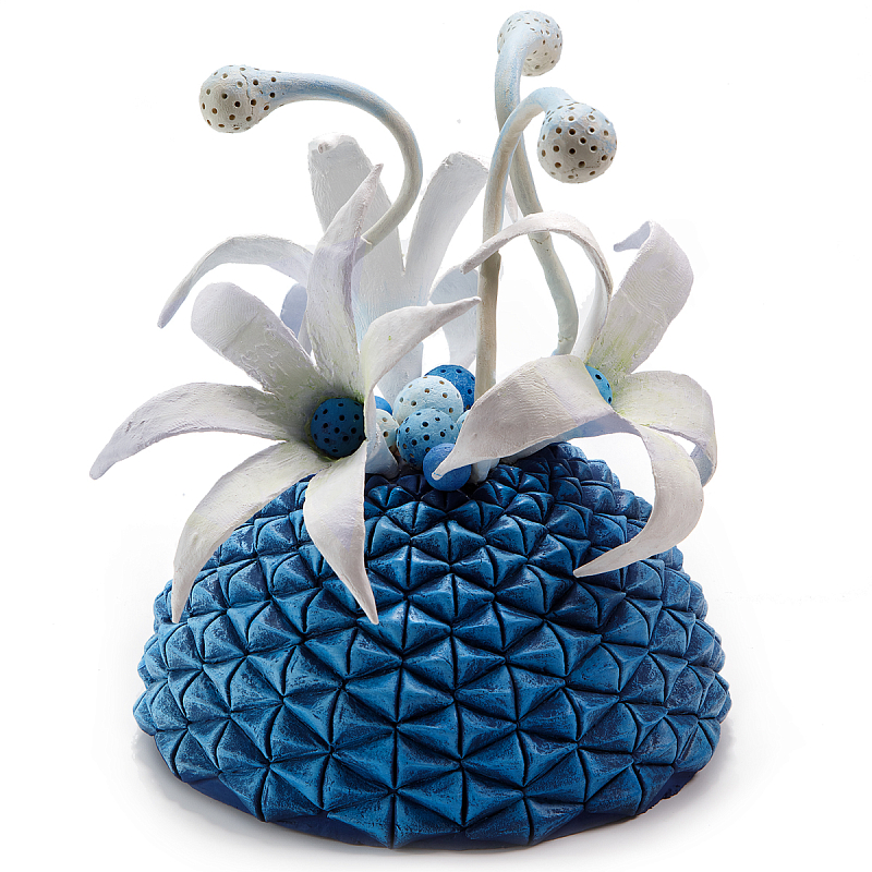 Дизайнерская статуэтка для интерьера Tropical Fruit Pandora 13 Синий Белый Дизайнерская статуэтка для интерьера Tropical Fruit Pandora 13 Синий Белый в Костроме | Loft Concept