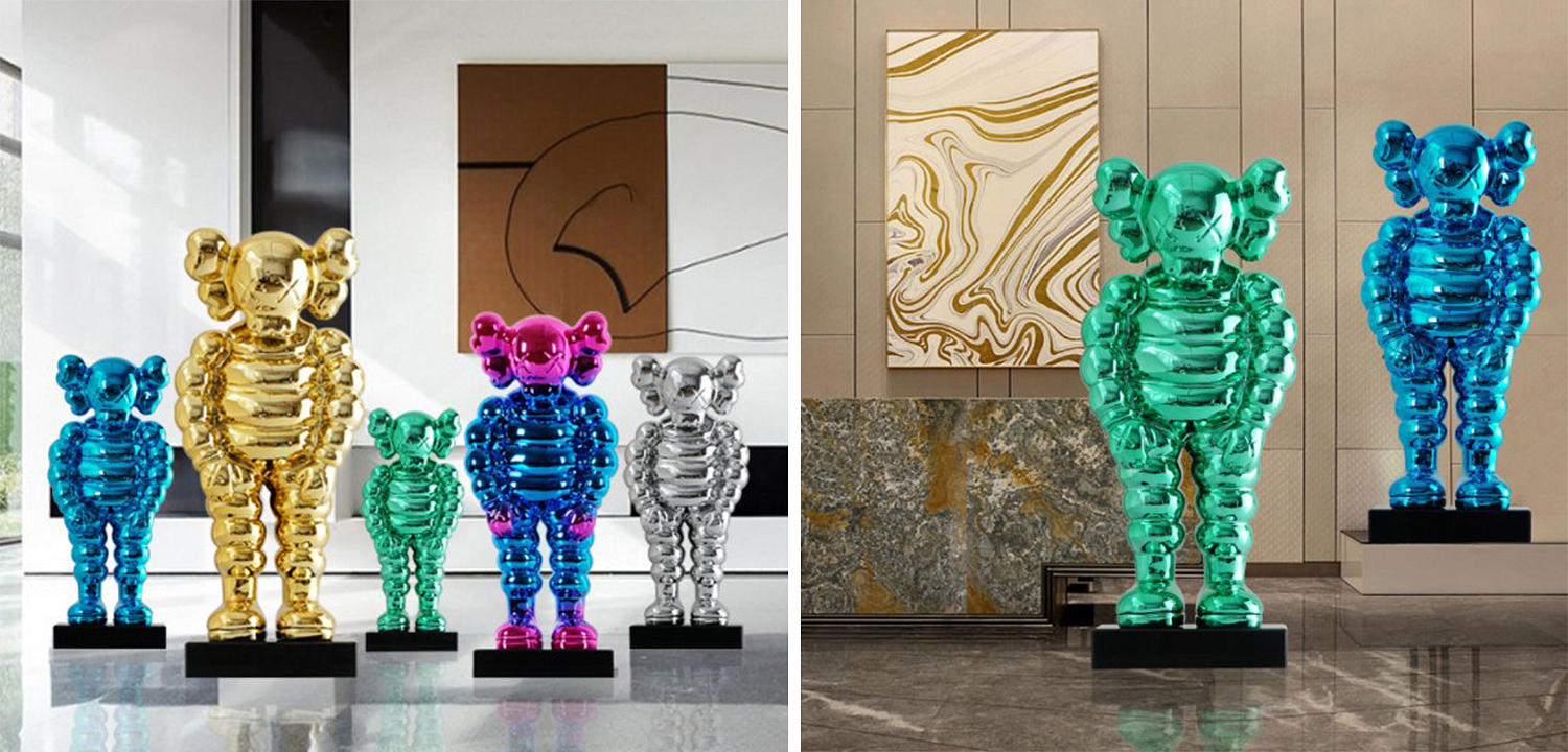 Статуэтка KAWS Bowed Down Blue on stand Статуэтка KAWS Bowed Down Blue on stand - Loft-Concept в Костроме