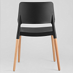 Пластиковый стул на ножках из массива бука Ferret Black 4 шт варинант исполнения - 3 | Loft Concept в Костроме