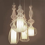 Подвесной светильник Wire Dream Pendant 2 Белый варинант исполнения - 2 | Loft Concept в Костроме