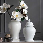 Ваза белая с крышкой однотонная Chinoiserie Ceramics варинант исполнения - 5 | Loft Concept в Костроме