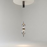 Подвесной светильник с плафоном из стекла с зеркальным градиентом Double Moon варинант исполнения - 3 | Loft Concept в Костроме