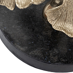 Настольная лампа с черным тканевым абажуром на основании в виде листьев Golden Leaves варинант исполнения - 1 | Loft Concept в Костроме