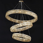 Хрустальная Люстра Элизабет из трех колец Золото  варинант исполнения - 1 | Loft Concept в Костроме